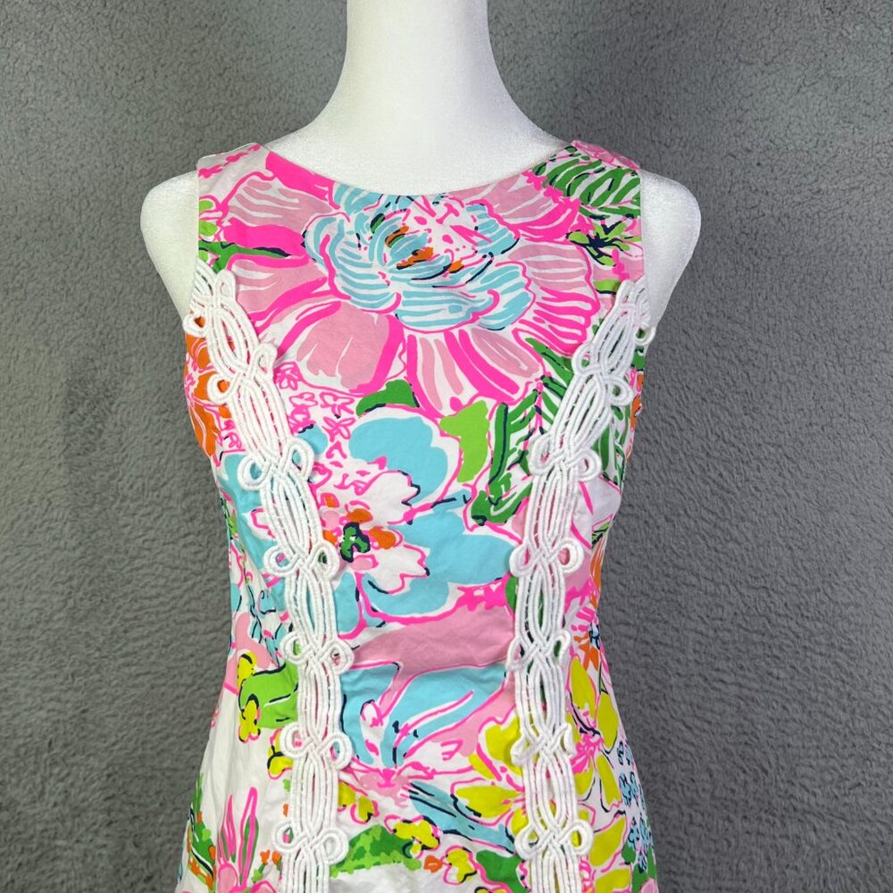 Lilly Pulitzer Shift Dress 2 Pink Nosey Posey Floral Target 20th Anniversary - Picture 3 of 8